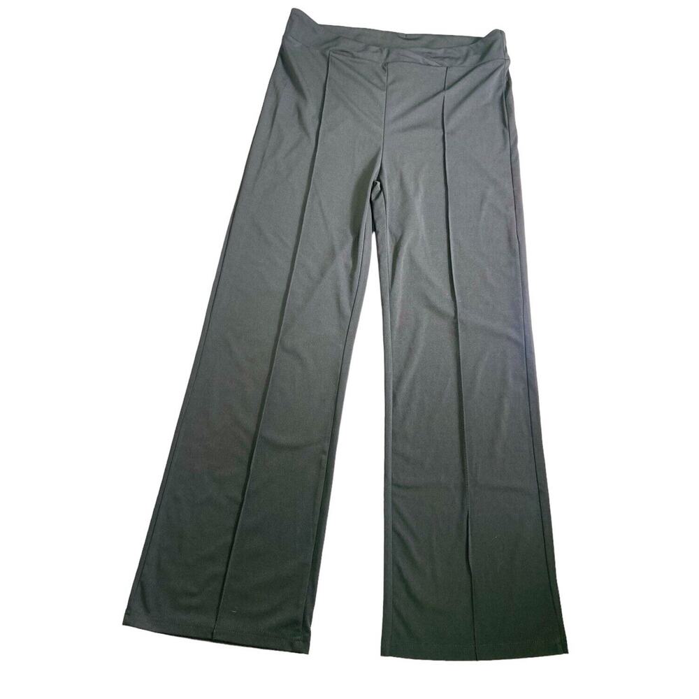 SHEIN CURVE Womens Black Pants Pull On Stretch Wide Leg Size 2XL